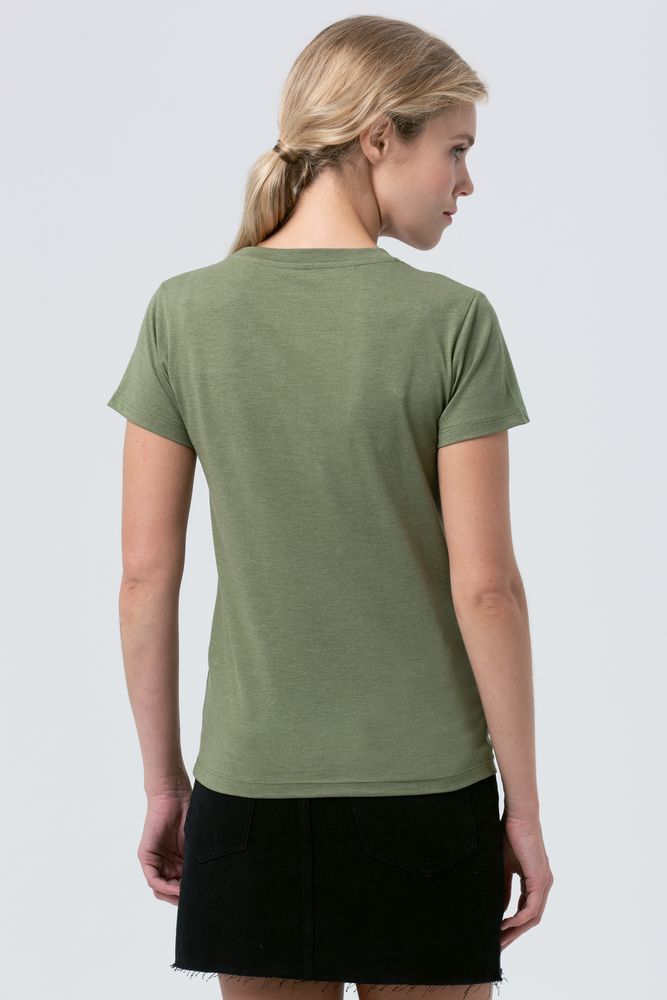 Футболка женская Regent Fit Women, меланж хаки - купить оптом