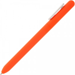 Ручка шариковая Swiper Soft Touch, неоново-оранжевая с белым, фото 2