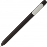 Ручка шариковая Swiper Soft Touch, черная с белым, фото 1