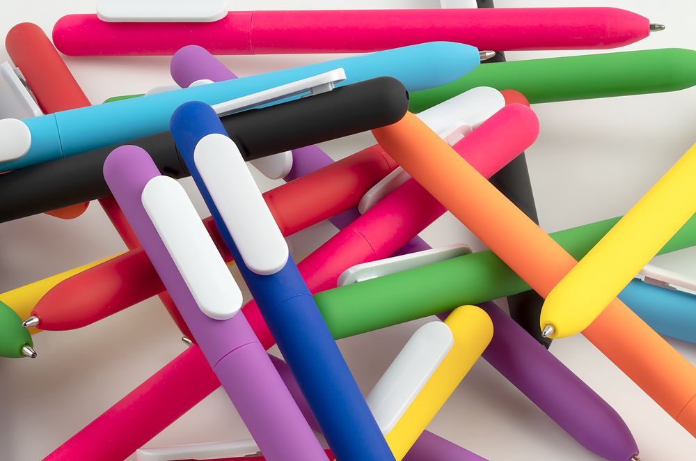 Ручка шариковая Swiper Soft Touch, зеленая с белым - купить оптом