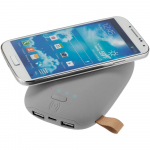Аккумулятор с беспроводной зарядкой Pebble Wireless 9000 мАч, серый, фото 4