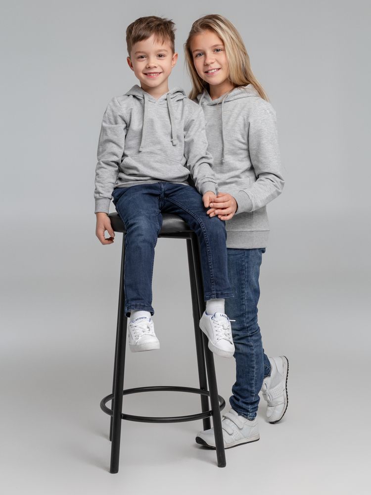 Толстовка с капюшоном детская Kirenga Kids, серый меланж - купить оптом