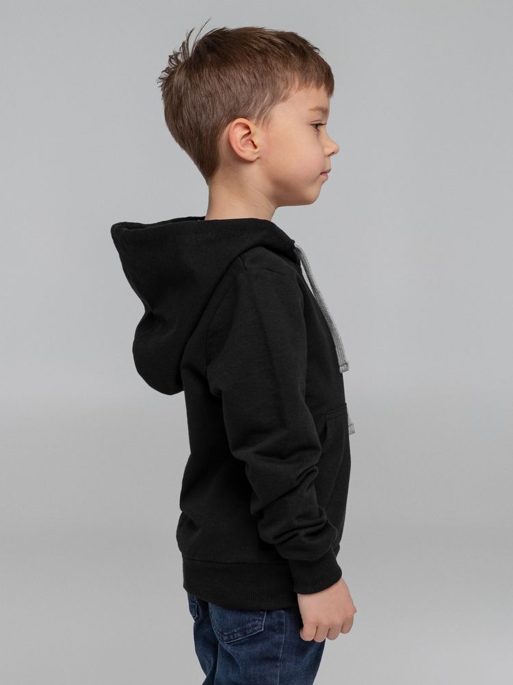 Толстовка с капюшоном детская Kirenga Kids, черная - купить оптом