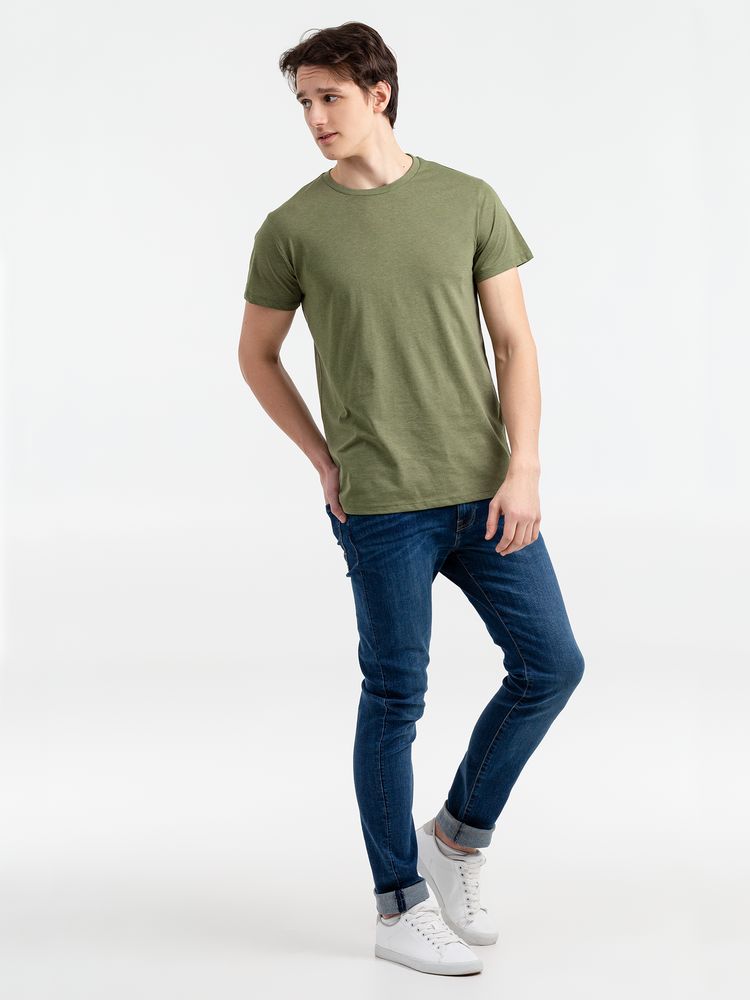 Футболка мужская Regent Fit 150, меланж хаки - купить оптом