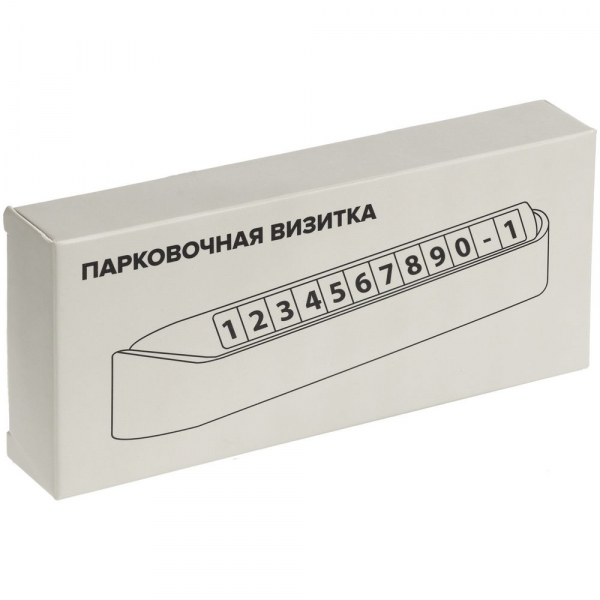 Парковочная визитка Litera, белая - купить оптом