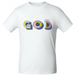 Футболка мужская «Новый GOD», белая - купить оптом