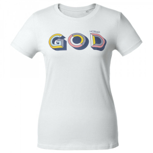 Футболка женская «Новый GOD», белая - купить оптом