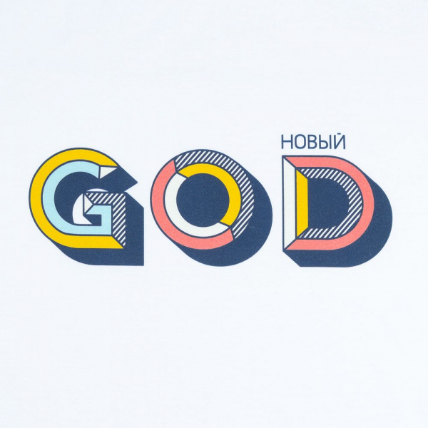 Футболка женская «Новый GOD», белая - купить оптом