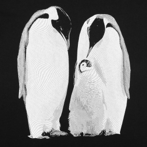 Футболка женская Like a Penguin, черная - купить оптом