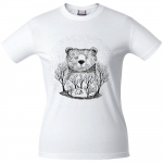 Футболка женская Bear, белая, фото 1
