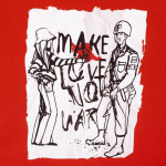 Толстовка Make Love, красная, фото 4