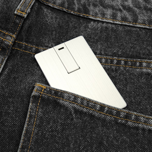 Флешка Platinum Card, 32 Гб, серебристая - купить оптом