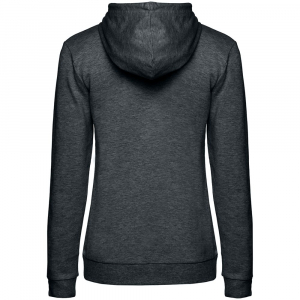 Толстовка с капюшоном женская Hoodie, серый меланж (антрацит) - купить оптом