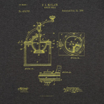 Футболка приталенная Old Patents. Coffee Mill, черный меланж, фото 2