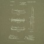 Футболка приталенная Old Patents. Knife, меланж хаки, фото 2