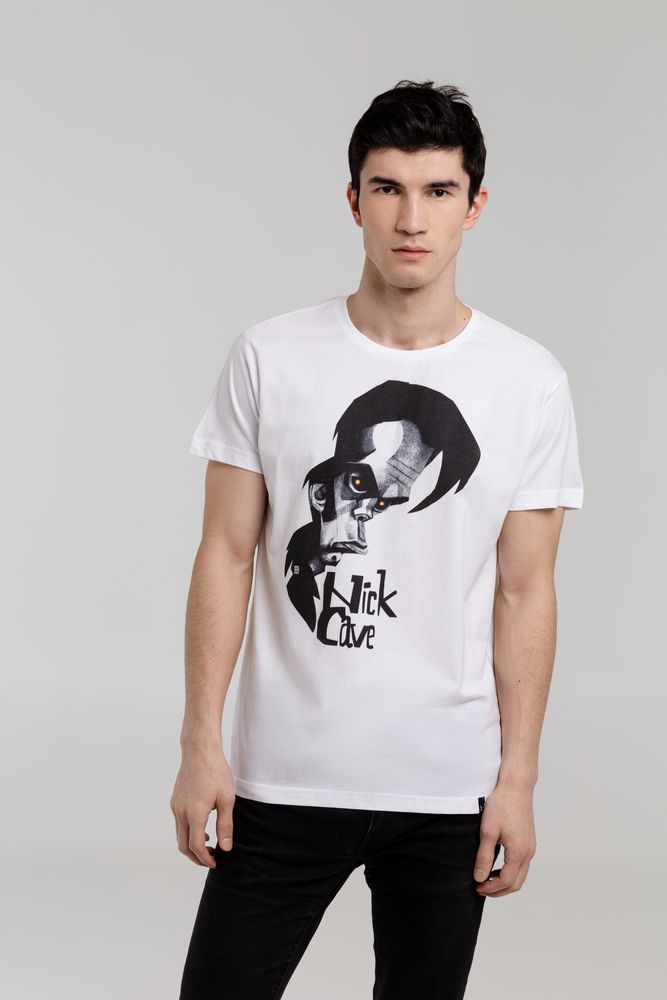 Футболка «Меламед. Nick Cave», белая - купить оптом