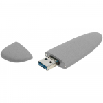 Флешка Pebble Universal, USB 3.0, серая, 64 Гб, фото 3