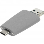 Флешка Pebble Universal, USB 3.0, серая, 64 Гб, фото 5
