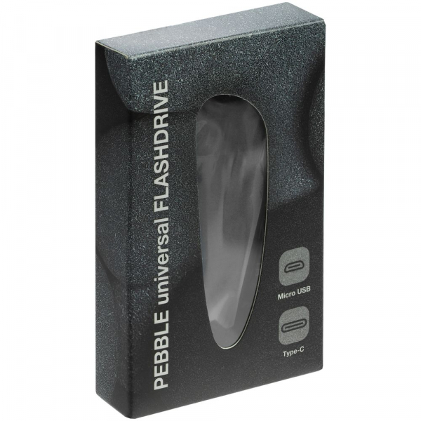 Флешка Pebble Universal, USB 3.0, серая, 64 Гб - купить оптом