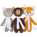 Мягкая игрушка Beastie Toys, мишка с белым шарфом, фото 5