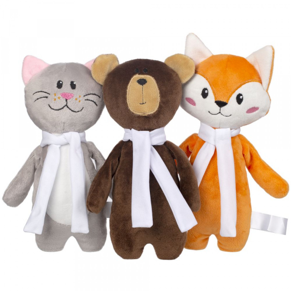 Мягкая игрушка Beastie Toys, мишка с белым шарфом - купить оптом