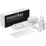 Станция беспроводной зарядки с ночником moonRay, белая, фото 12