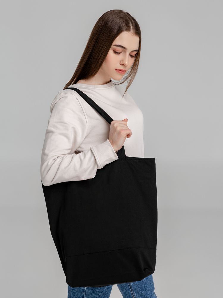 Сумка для покупок на молнии Shopaholic Zip, черная - купить оптом