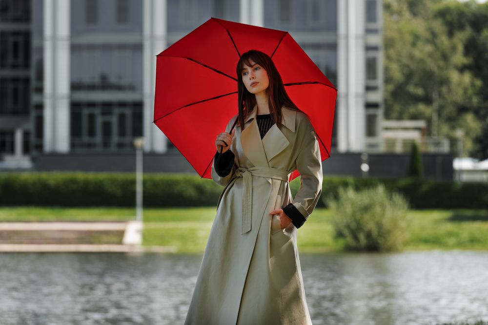 Зонт складной Monsoon, красный - купить оптом