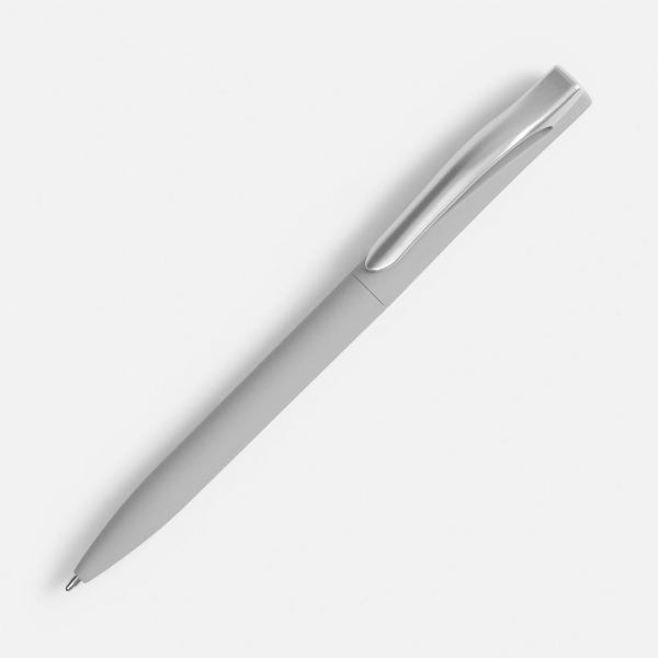 Ручка шариковая Pin Soft Touch, серая - купить оптом