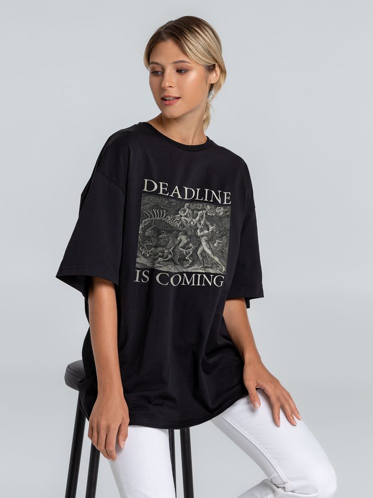 Футболка оверсайз Deadline, черная - купить оптом