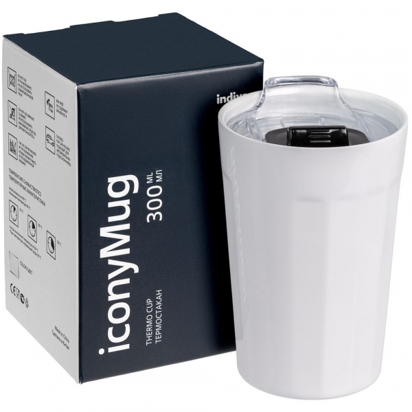 Термостакан iconyMug, белый - купить оптом