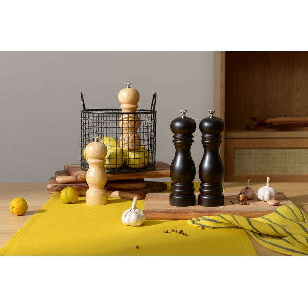 Мельница для перца Wood, большая, черная - купить оптом