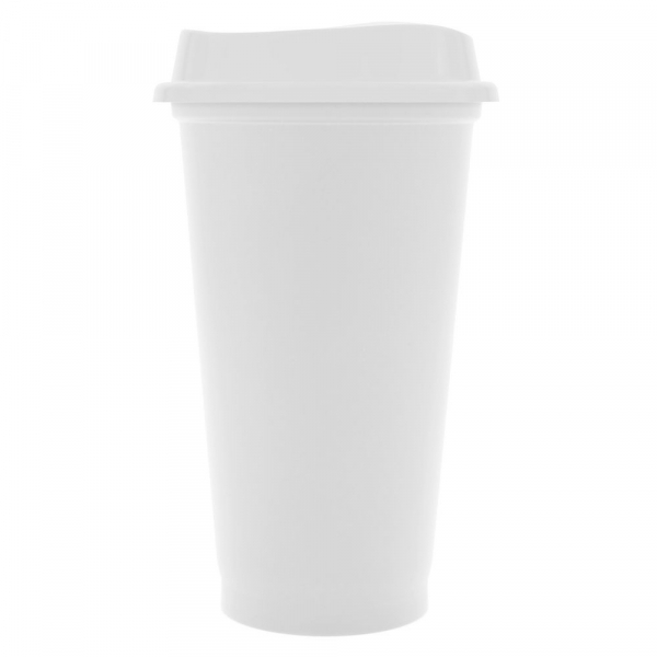 Стакан с крышкой Color Cap White, белый - купить оптом