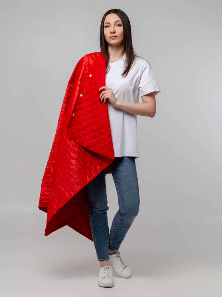 Плед-пончо для пикника SnapCoat, красный - купить оптом