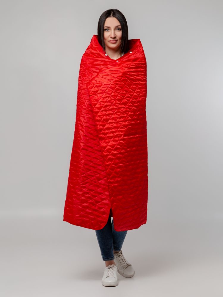 Плед-пончо для пикника SnapCoat, красный - купить оптом
