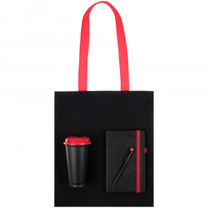 Набор Velours Bag, черный с красным - купить оптом