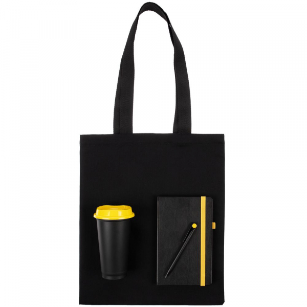 Набор Velours Bag, черный с желтым - купить оптом