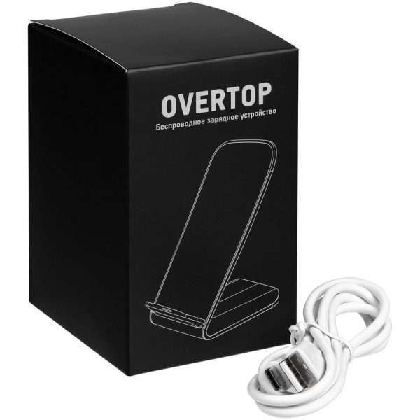 Беспроводное зарядное устройство с быстрой зарядкой Overtop, белое - купить оптом