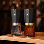 Портативная кофемолка Electric Coffee Grinder, черная с оранжевым, фото 9