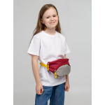 Поясная сумка детская Kiddo, бордовая с серым, фото 4