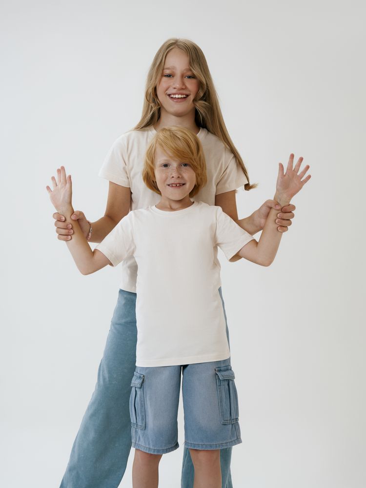 Футболка детская T-Bolka Kids, молочно-белая - купить оптом