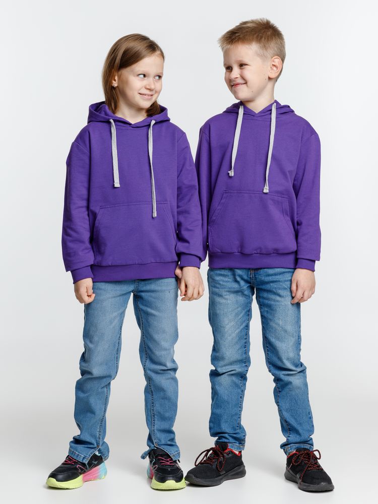 Толстовка с капюшоном детская Kirenga Kids, фиолетовая - купить оптом