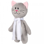 Мягкая игрушка Beastie Toys, котик с белым шарфом, фото 1