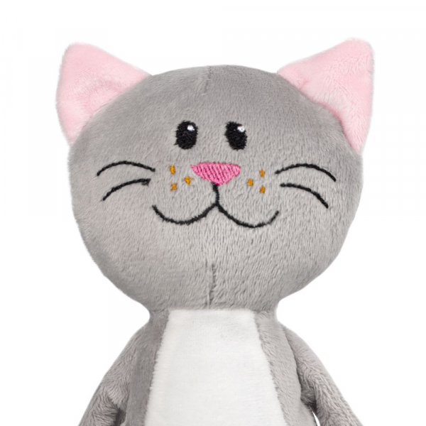 Мягкая игрушка Beastie Toys, котик с белым шарфом - купить оптом