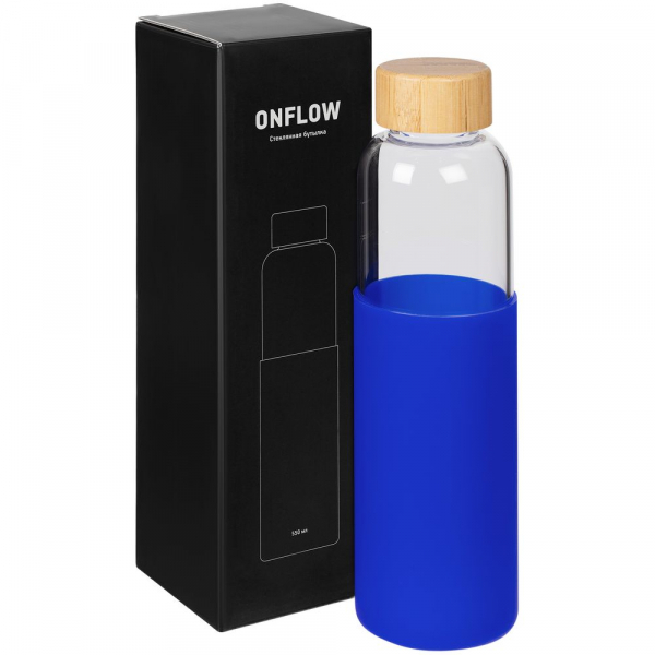 Бутылка для воды Onflow, синяя - купить оптом