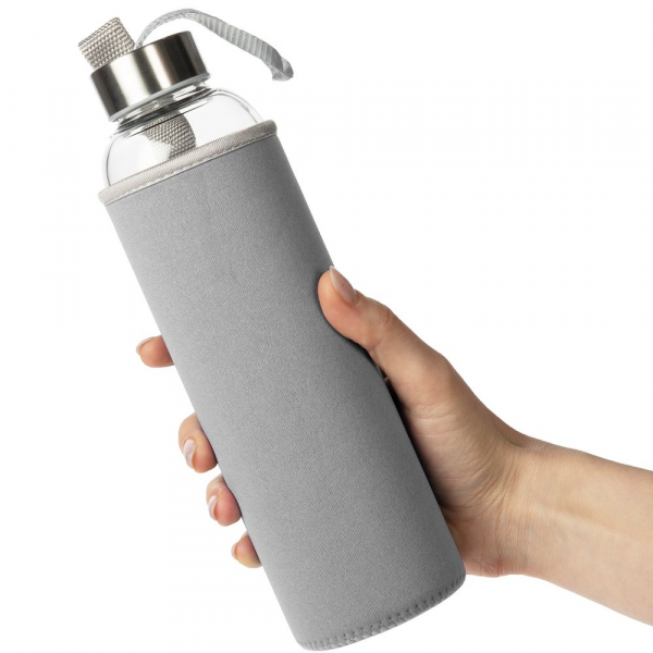 Бутылка для воды Sleeve Ace, серая - купить оптом