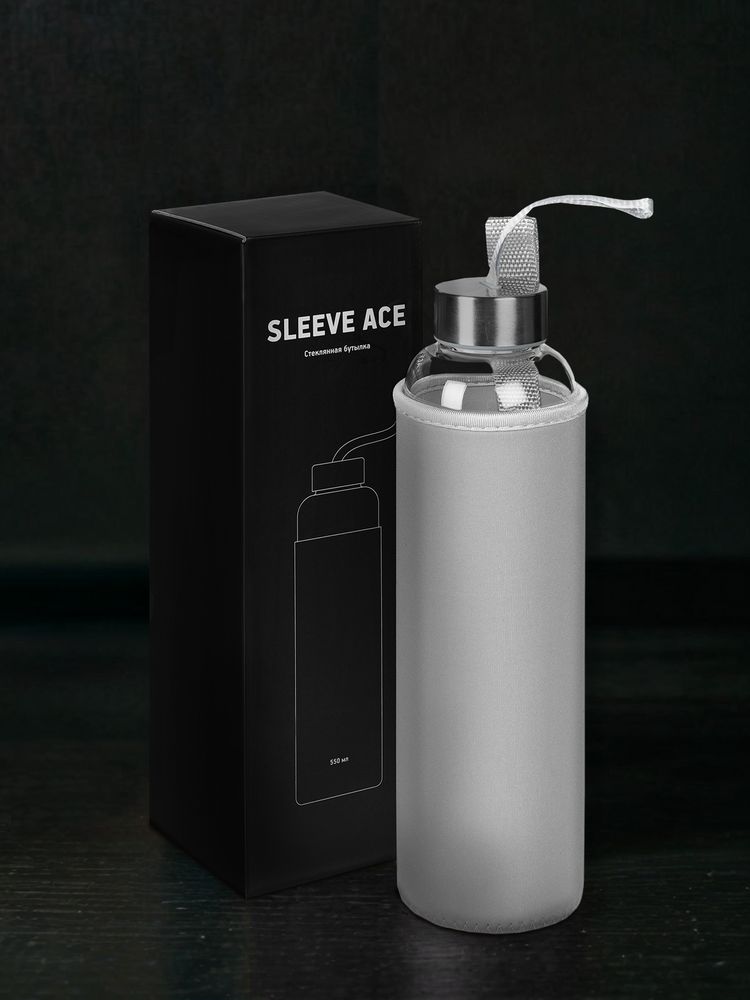 Бутылка для воды Sleeve Ace, серая - купить оптом