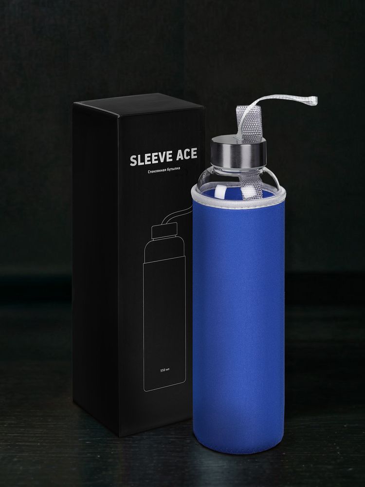 Бутылка для воды Sleeve Ace, синяя - купить оптом