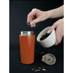 Термостакан с ситечком No Leak Infuser, оранжевый, фото 9