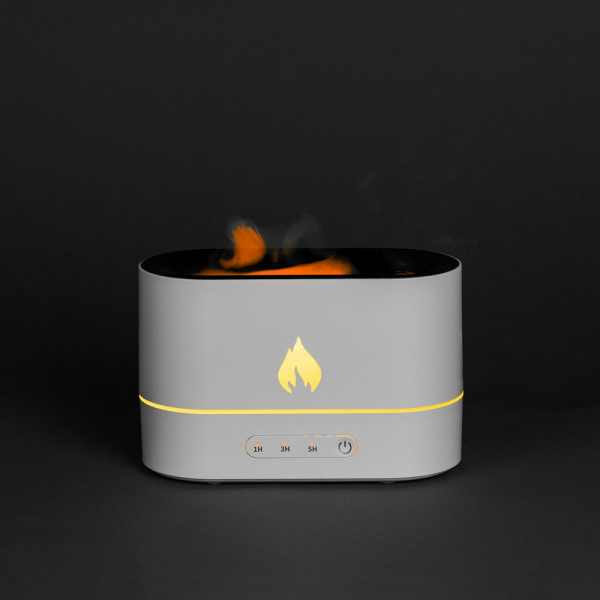 Увлажнитель-ароматизатор с имитацией пламени Fuego, белый - купить оптом